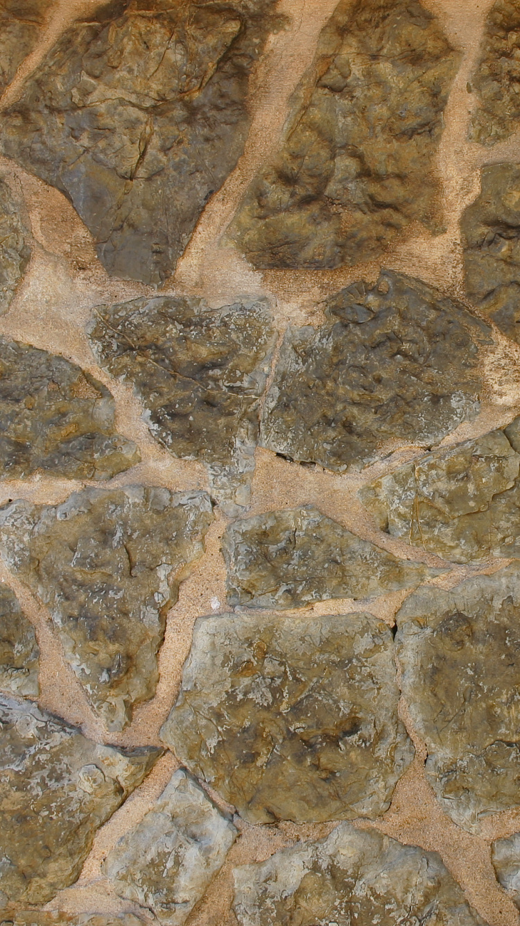 Обои каменная стена, стена, кирпич, рок, геология в разрешении 750x1334