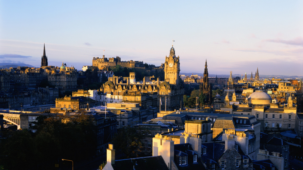 Обои городской район, город, городок, городской пейзаж, вечер в разрешении 1280x720