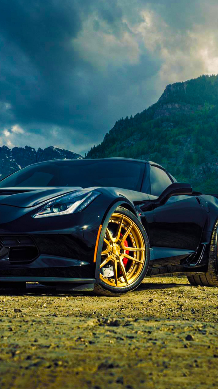 Обои авто, спорткар, обод, колесо, редактирование в разрешении 750x1334