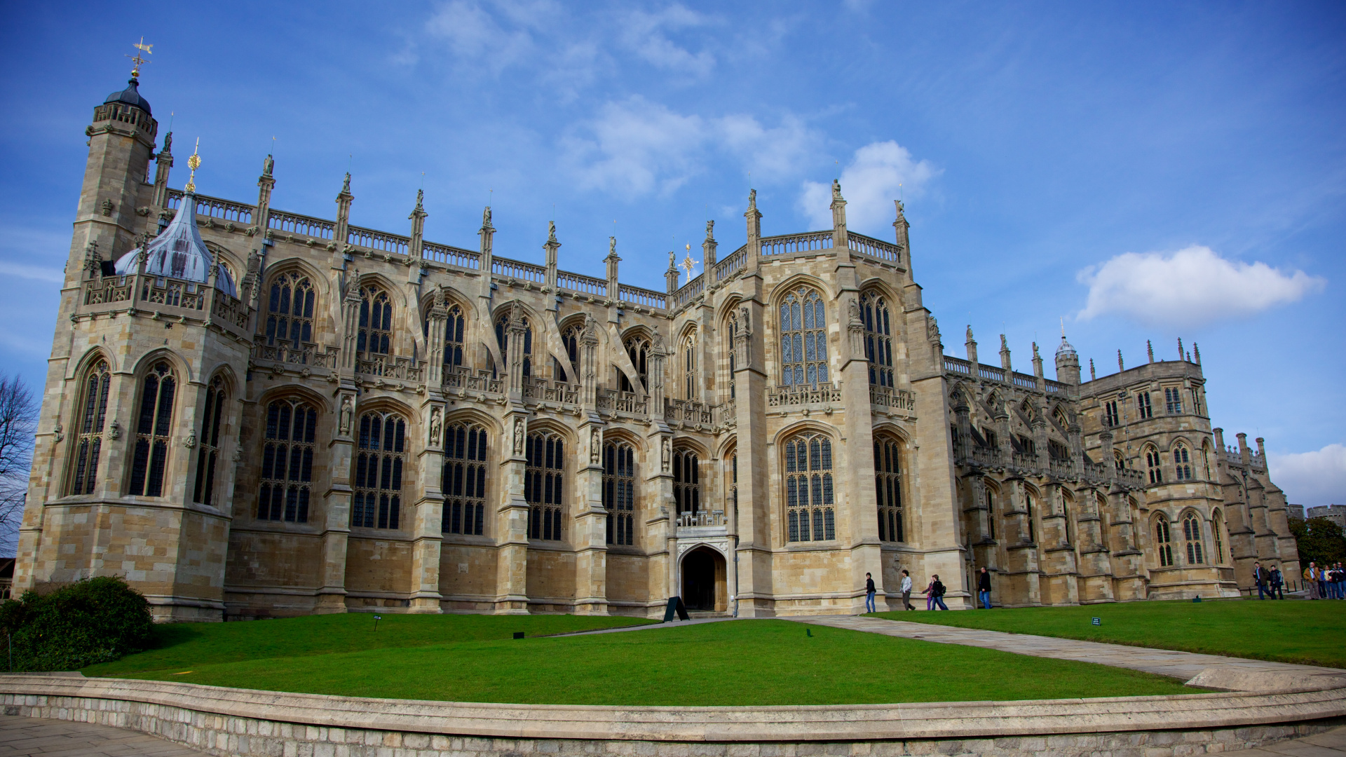 Обои Виндзорский замок, здание, ориентир, средневековая архитектура, имущество в разрешении 1920x1080