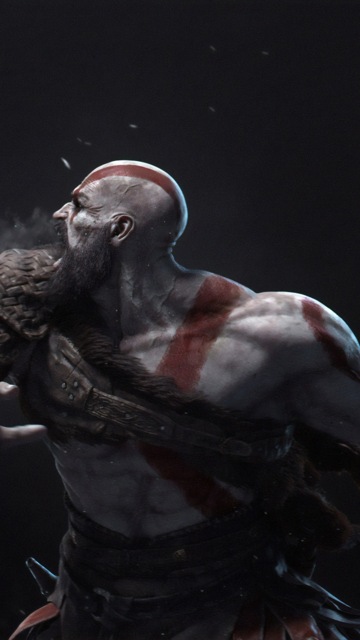 Обои арт, Программы Zbrush, работа, вымышленный персонаж, кратос в разрешении 720x1280