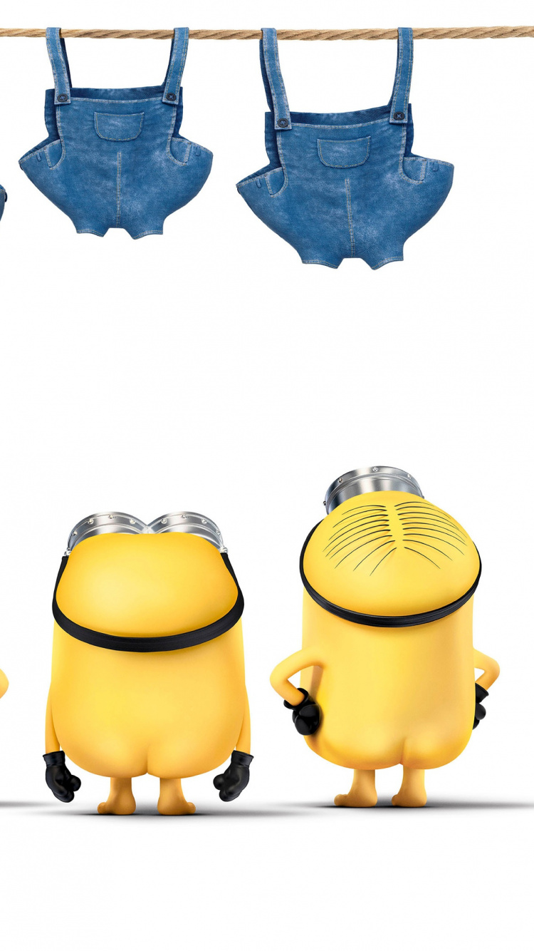 Обои подручные, желтый, картинка, иллюстрация, фильм в разрешении 750x1334