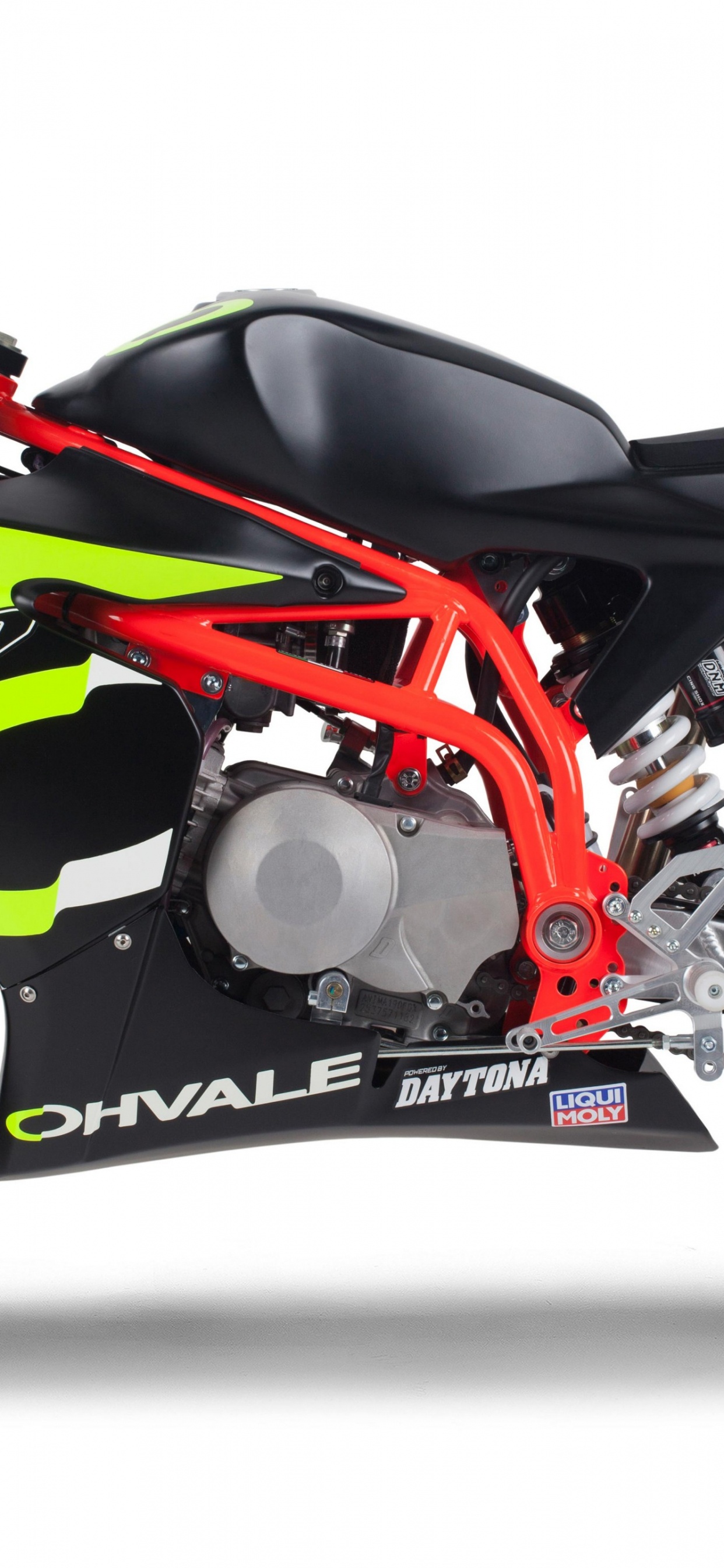 Обои Ohvale GP 0190, daytona anima 190 mx 2 0 fdx двигатель, мотоцикл, Quickshifter, Минибайк в разрешении 1242x2688