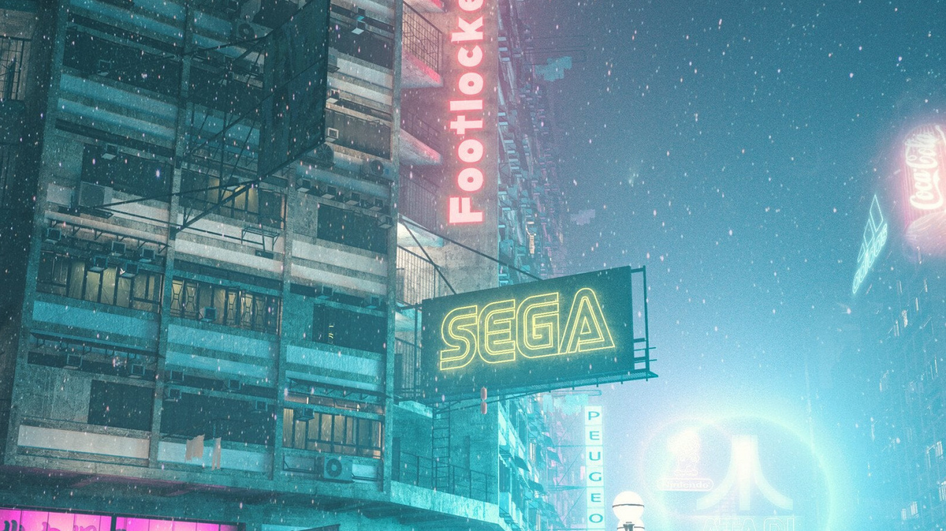 Обои Бегущий По Лезвию 2049, Офицер К, Киберпанк, здание, шина в разрешении 1366x768