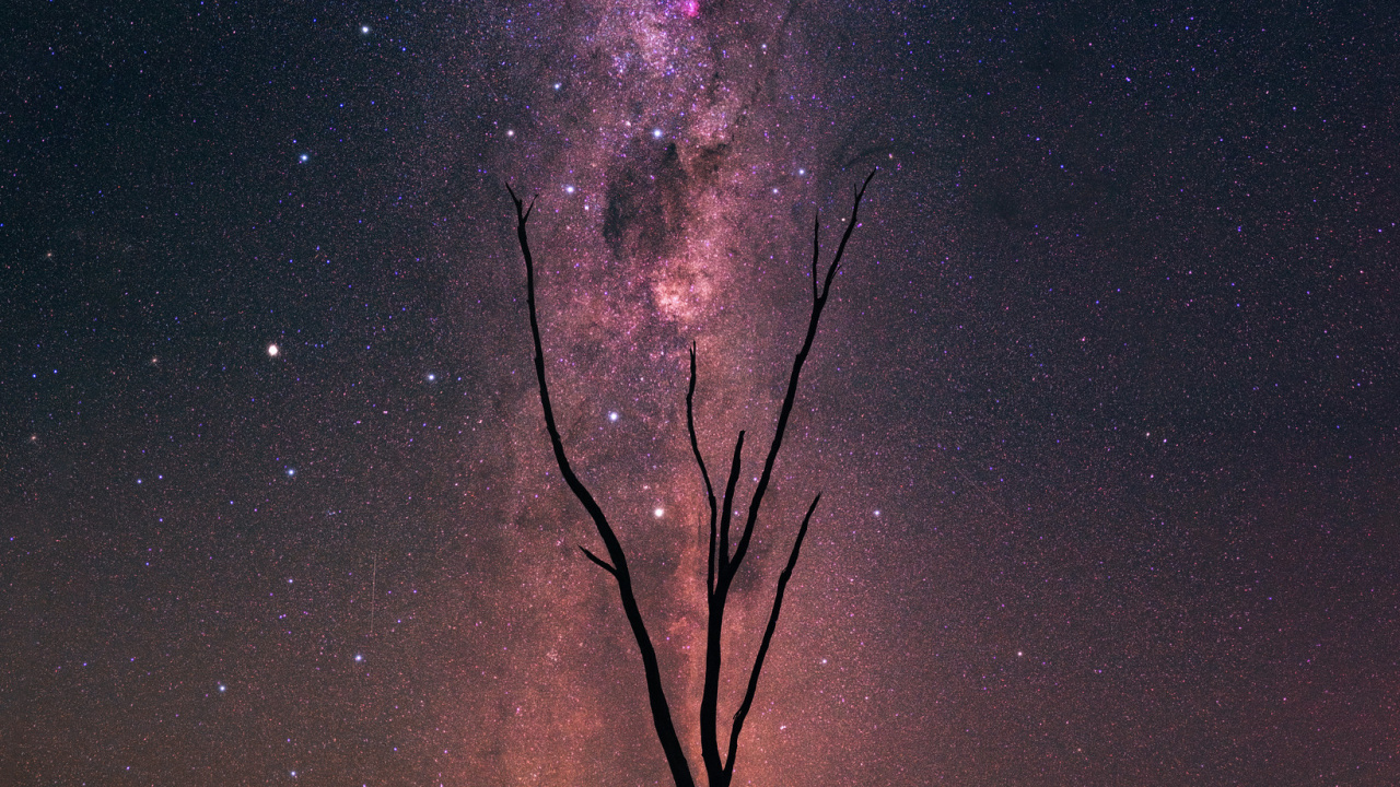 Обои Галактика, звезда, азартные озера, Млечный Путь, атмосфера в разрешении 1280x720