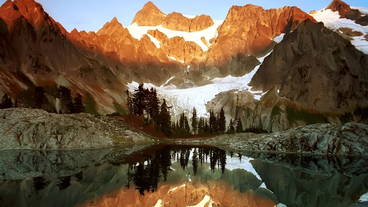 Обои гора shuksan, национальный парк кэпитол риф, Олимпийский национальный парк, дикая местность, горный рельеф в разрешении 1280x720