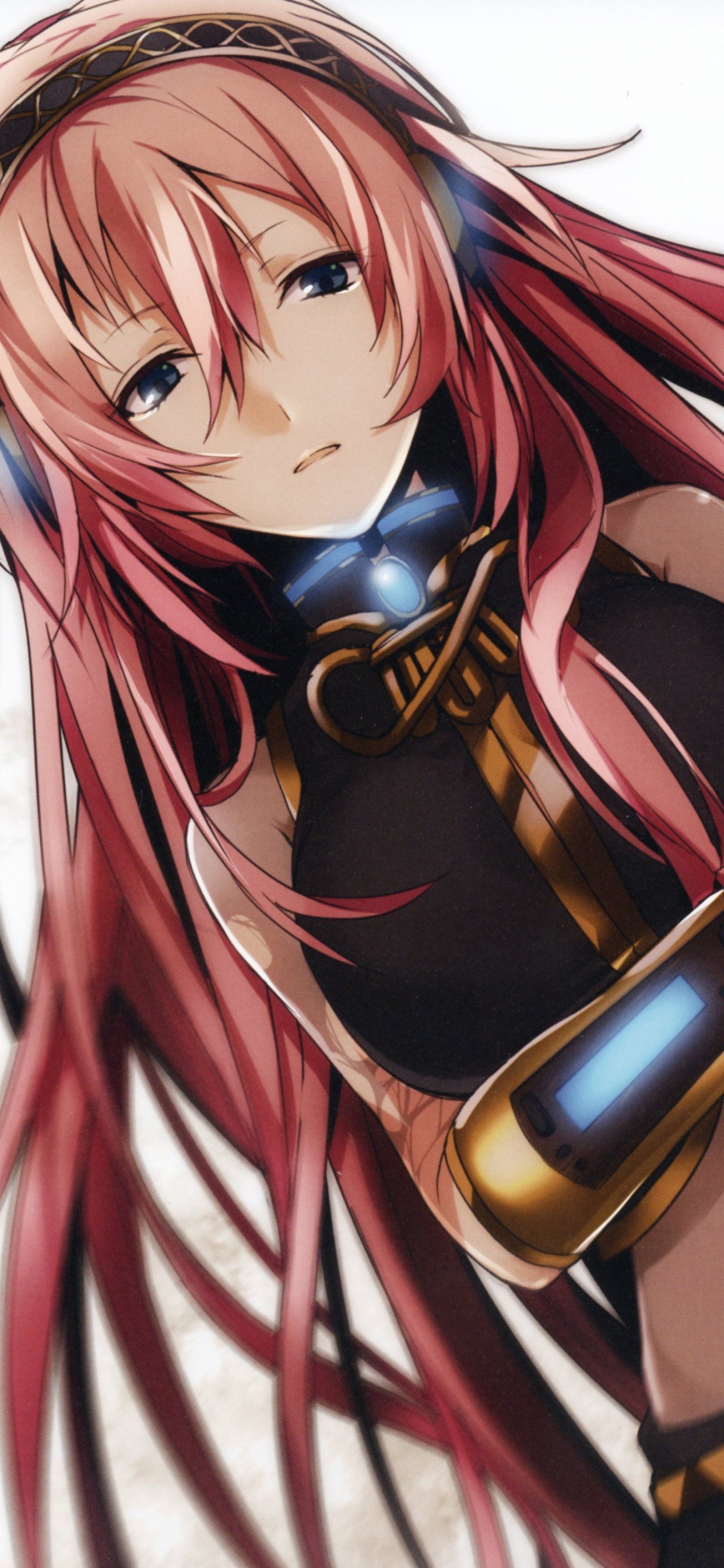 Обои Хацунэ Мику, аниме, наушники, megurine лука, вокалоид в разрешении 1242x2688