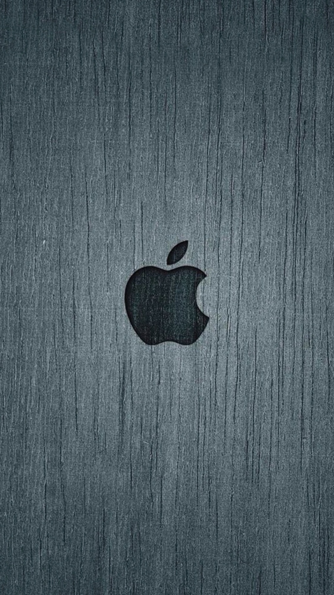 Обои apple, черный, древесина, лого, сердце в разрешении 1080x1920
