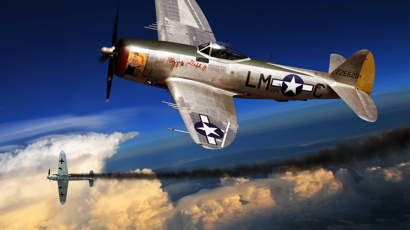 Обои самолеты, самолет, пропеллер, полет, Соединённые Штаты Америки в разрешении 1366x768