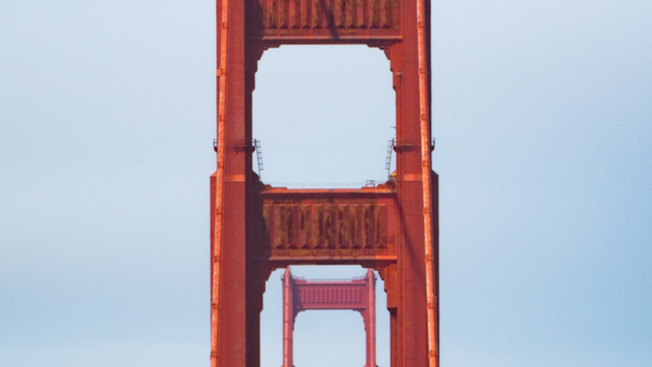 Обои Пейзаж Сан-Франциско, Сан Франциско, арт, ориентир, пейзаж в разрешении 1280x720