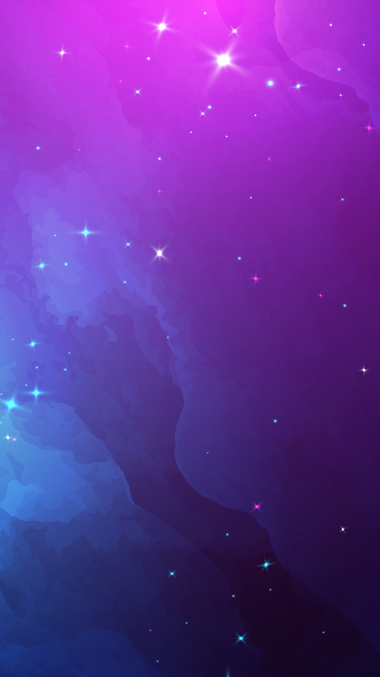 Обои Галактика, вода, атмосфера, лазурный, пурпур в разрешении 750x1334