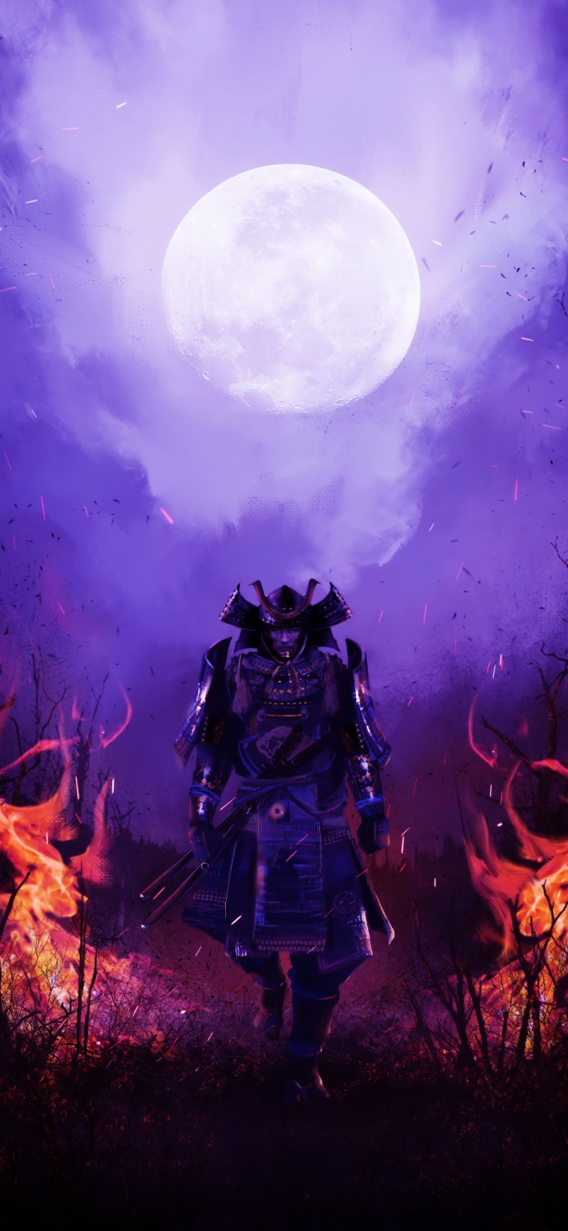 Обои природа, иркутская стоматологическая поликлиника 1, луна, свет, пурпур в разрешении 1125x2436