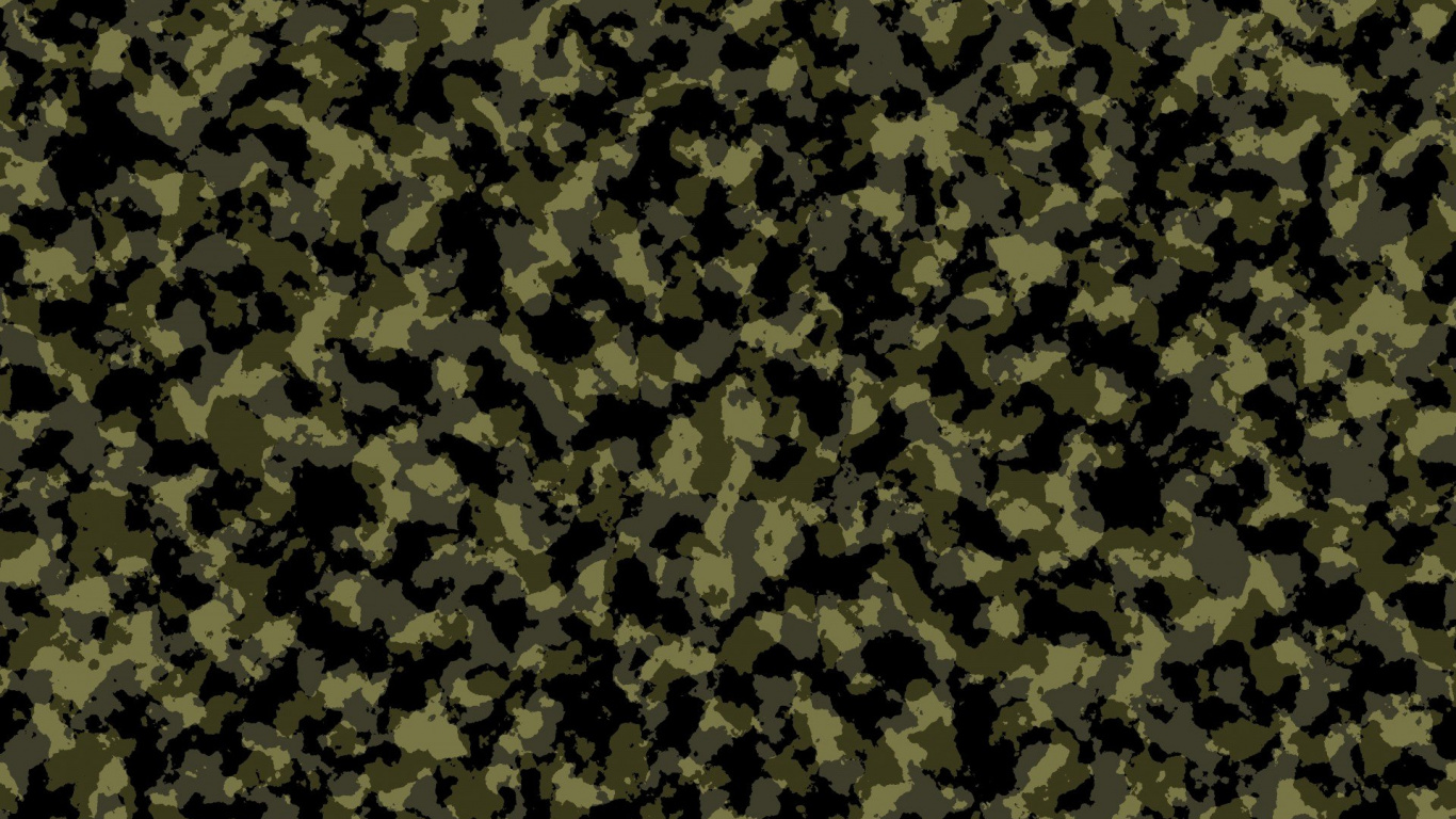 Обои камуфляж, зеленый, узор, гранит, Обалденный Ролл в разрешении 1366x768