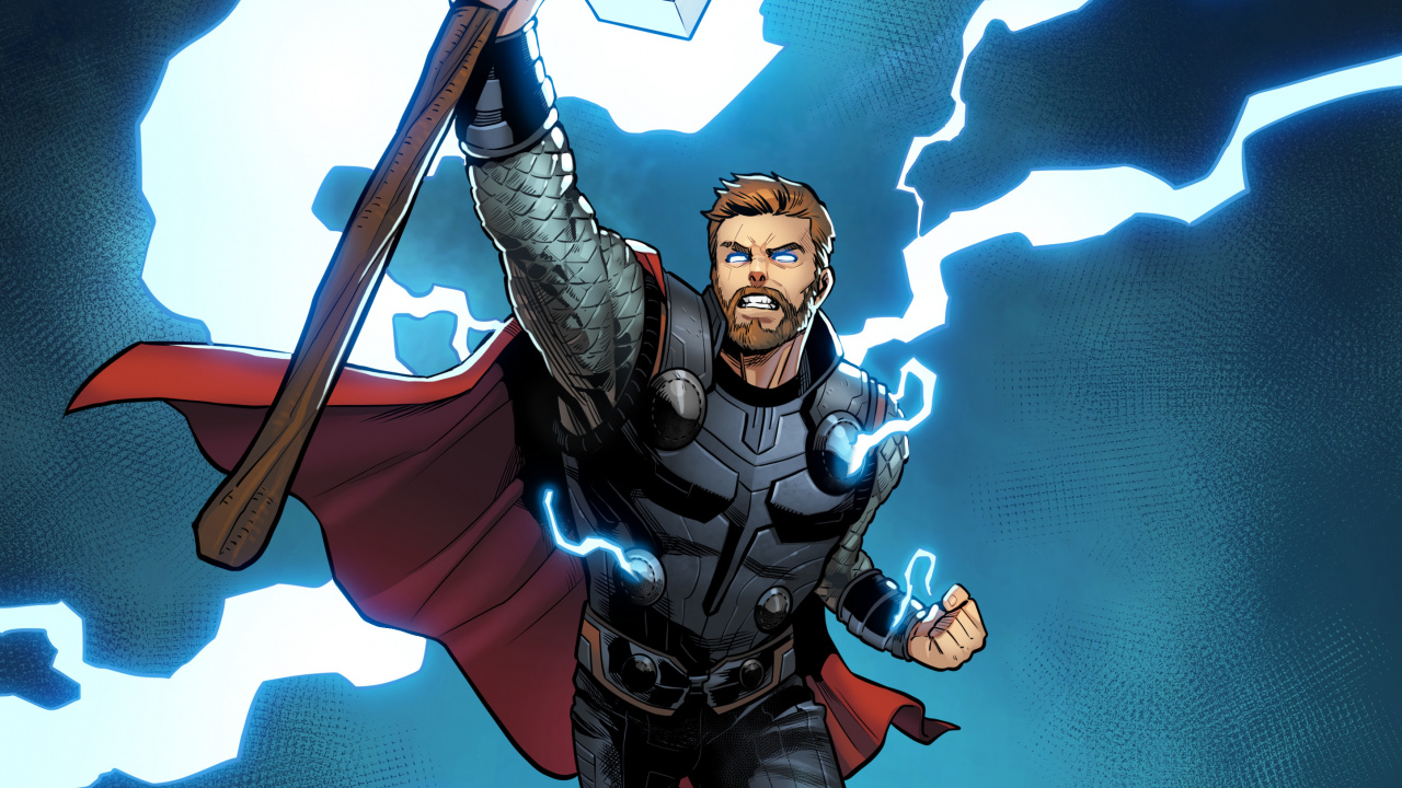 Обои ТОР, Танос, супергерой, marvel, комиксы в разрешении 1280x720