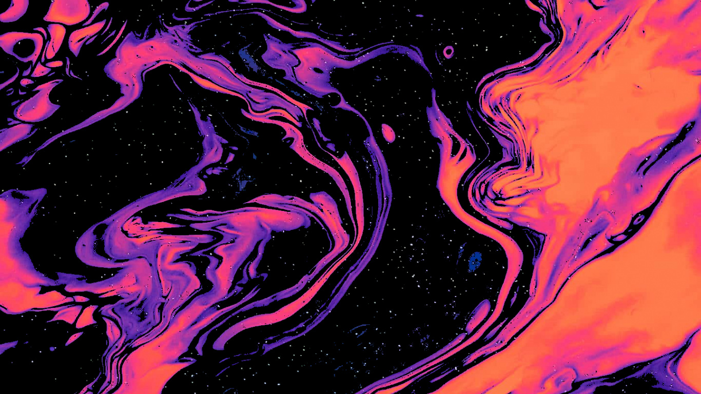 Обои живопись, кактус джек записи, арт, жидкий, художественная краска в разрешении 1366x768