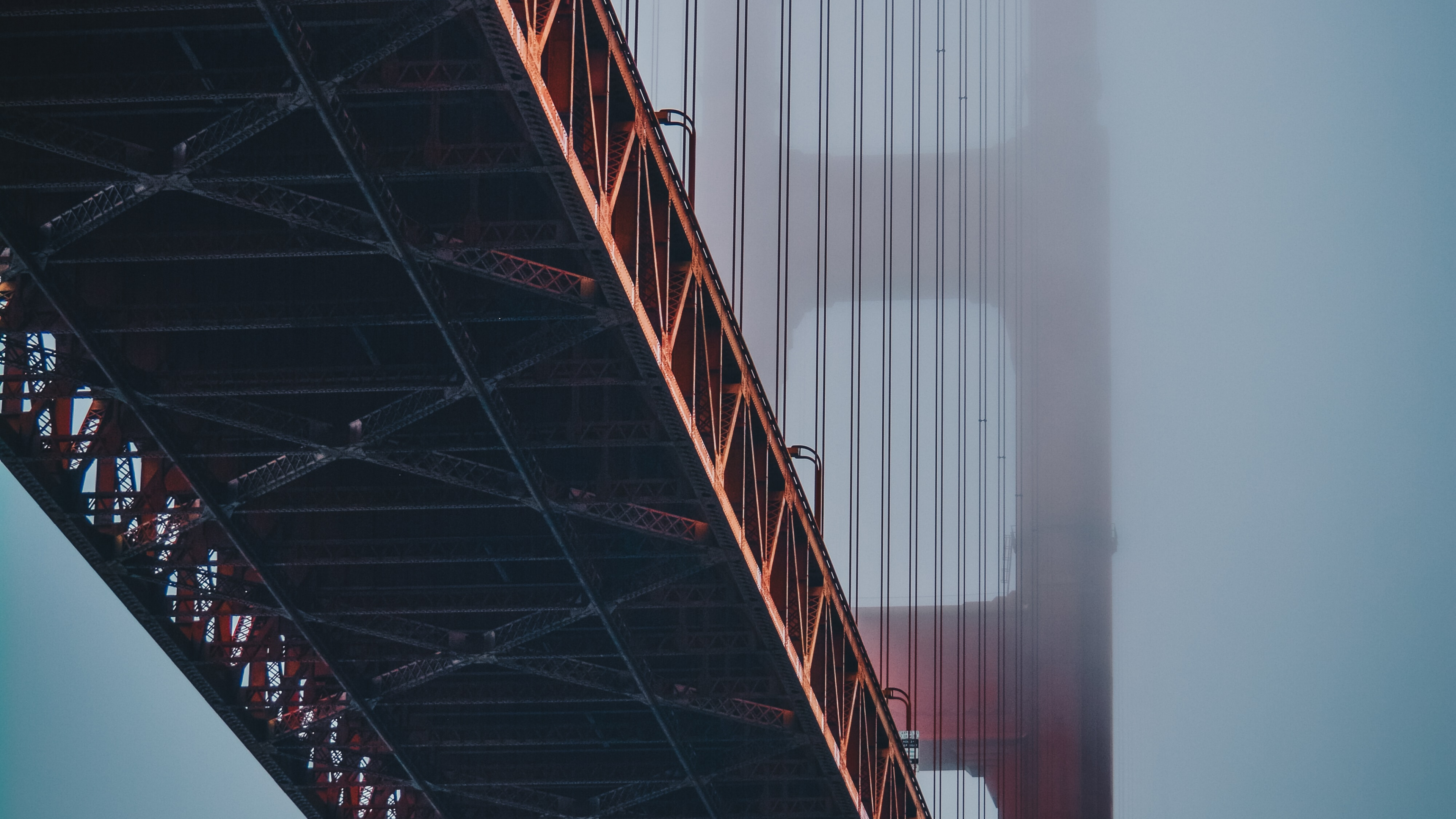 Обои мост Golden Gate, Бейкер-Бич, мост, природа, Мост Джорджа Вашингтона в разрешении 3840x2160