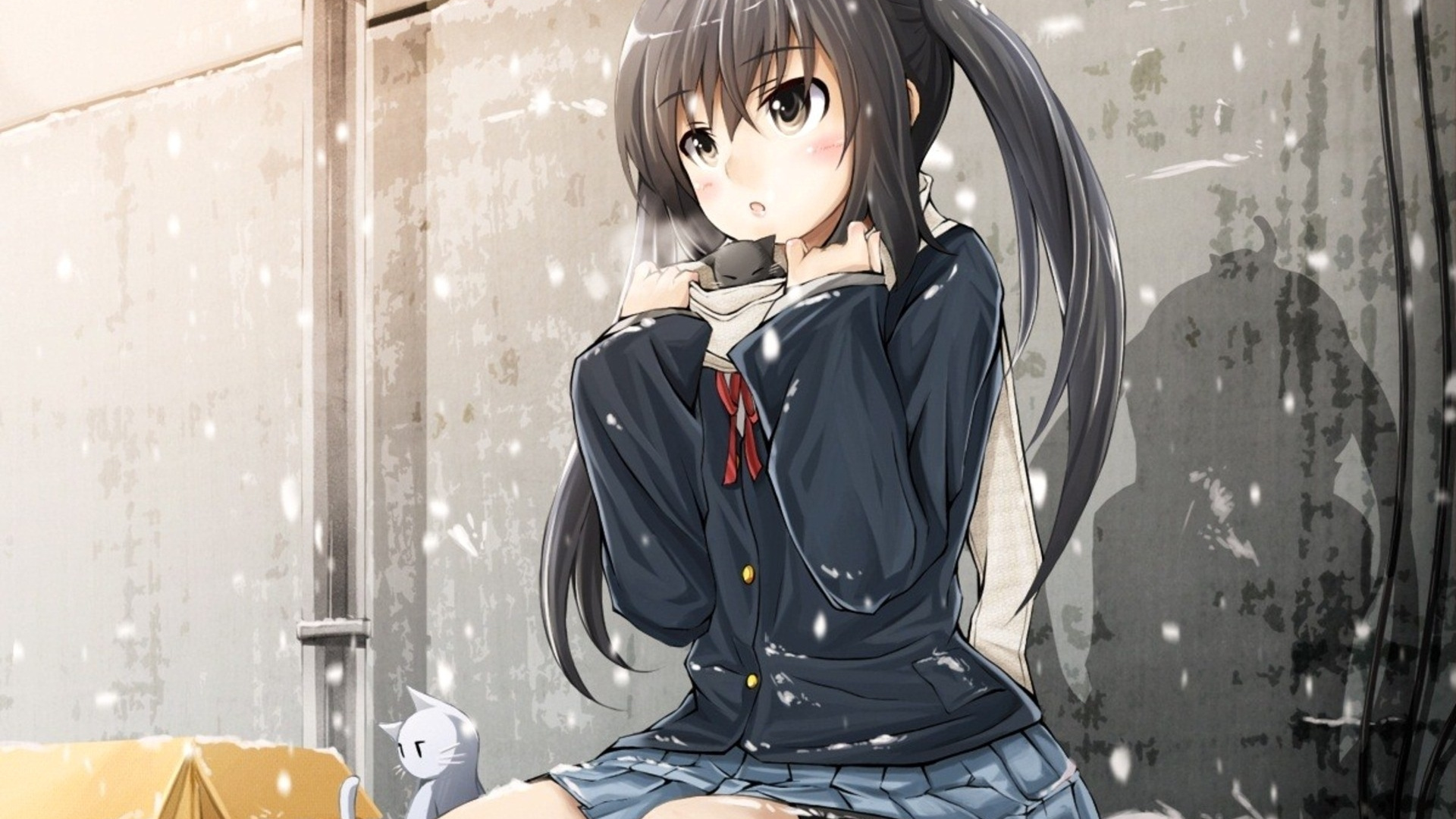 Обои азуса накано, длинные волосы, каштановые волосы, химэ вырезать, мангака в разрешении 1920x1080