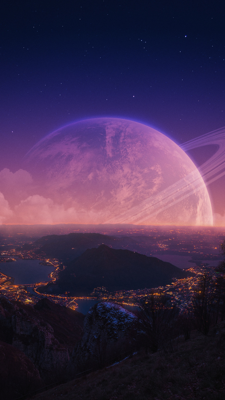 Обои свет, атмосфера, мир, природный ландшафт, астрономический объект в разрешении 750x1334