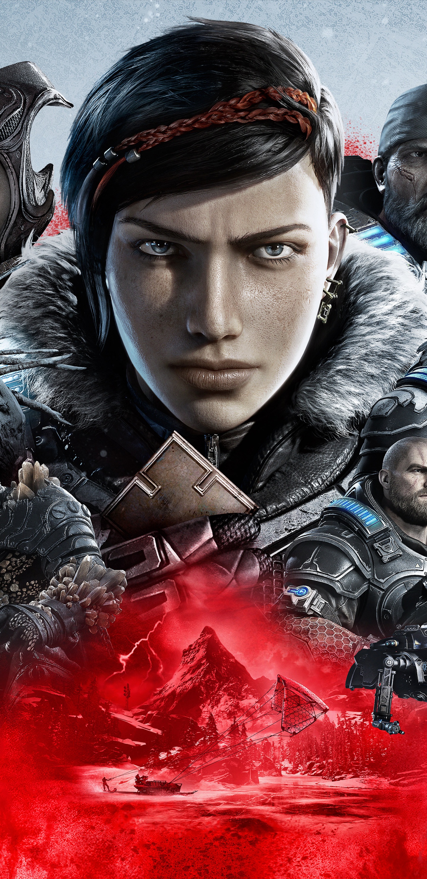 Обои Шестерни 5, Игра Студии Xbox, коалиция, кино, иллюстрация в разрешении 1440x2960