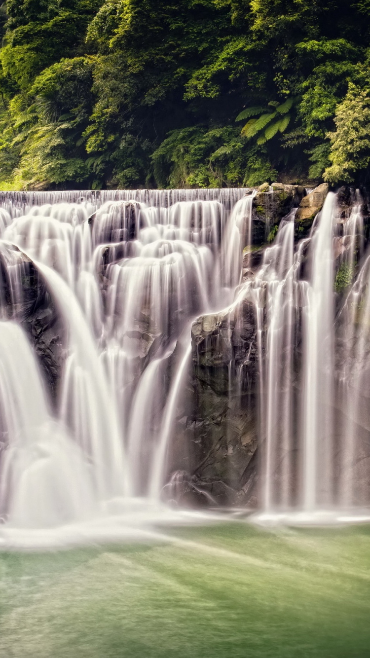 Обои Водопад Шифэн, водопад, гидроресурсы, водоем, природа в разрешении 750x1334