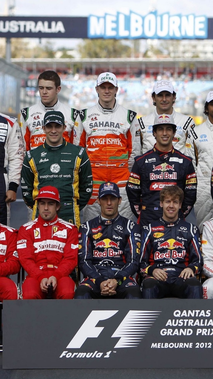 Обои 2012 Формула Один Чемпионат Мира, 2013 Формула Один Чемпионат Мира, команда, занятие спортом, гоночный в разрешении 720x1280