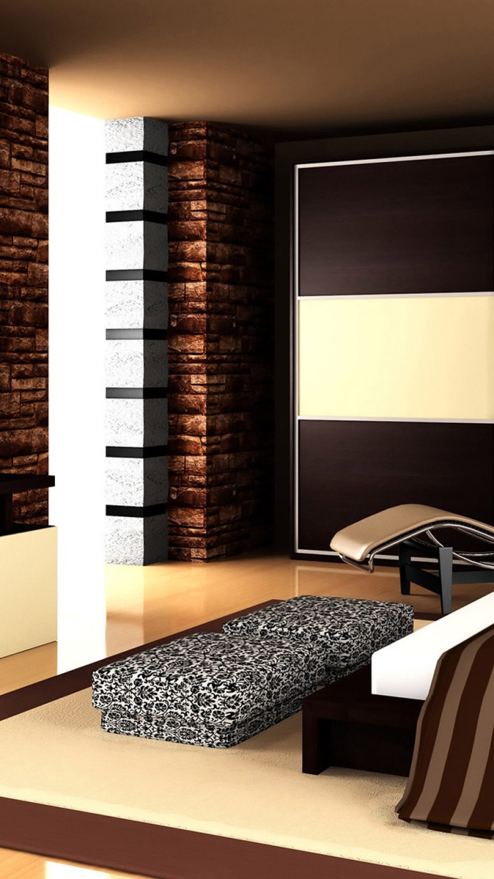 Обои дизайн интерьера спальни дома, спальня, дизайн, комната, Хаус в разрешении 720x1280