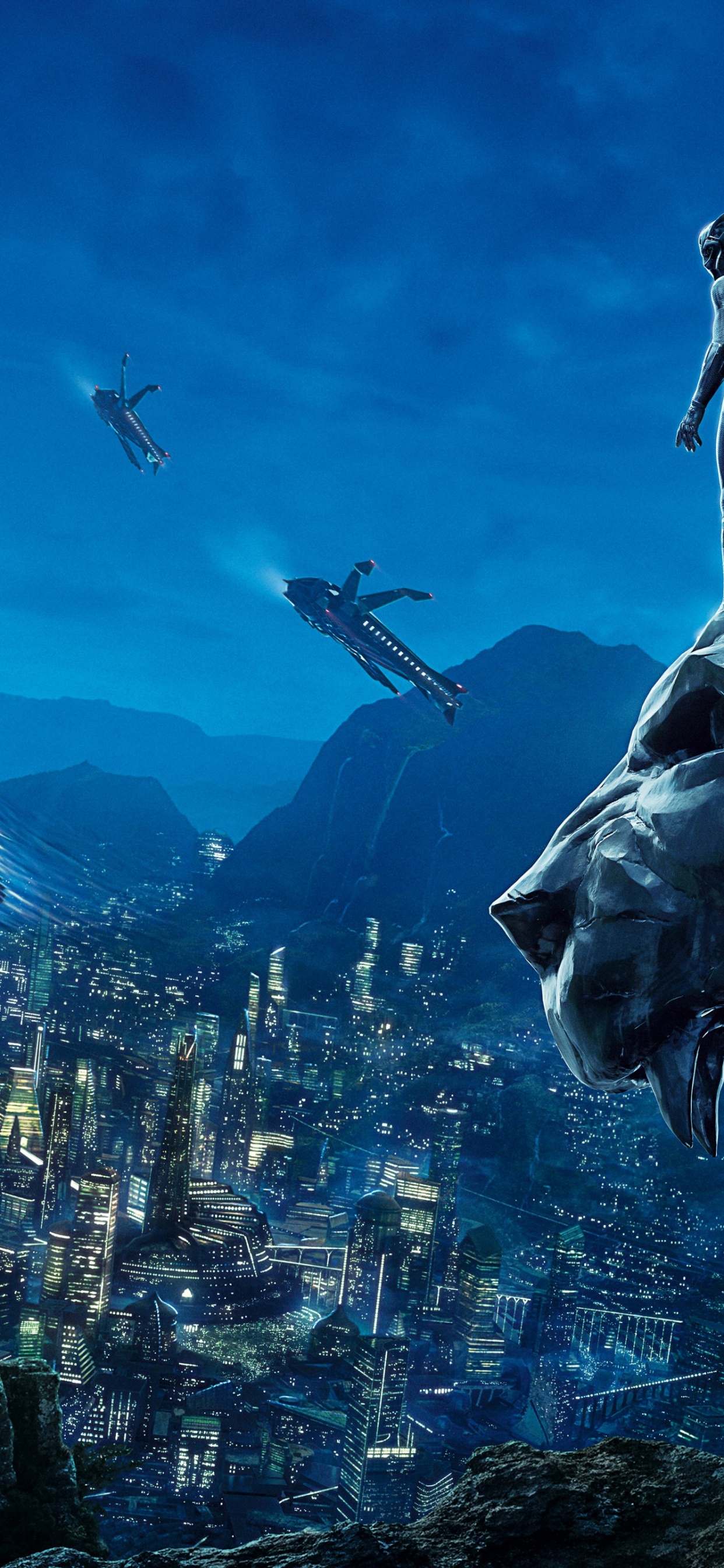 Обои Черная пантера, Бакки Барнс, Сюри, Ваканда, супергерой в разрешении 1242x2688