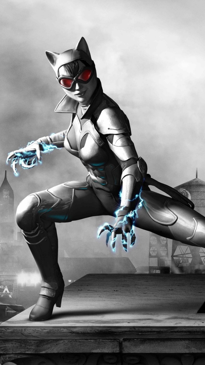 Обои Бэтмен аркхем Сити, женщина кошка, Бэтмен, Бэтмен аркхем асилум, Джокер в разрешении 720x1280