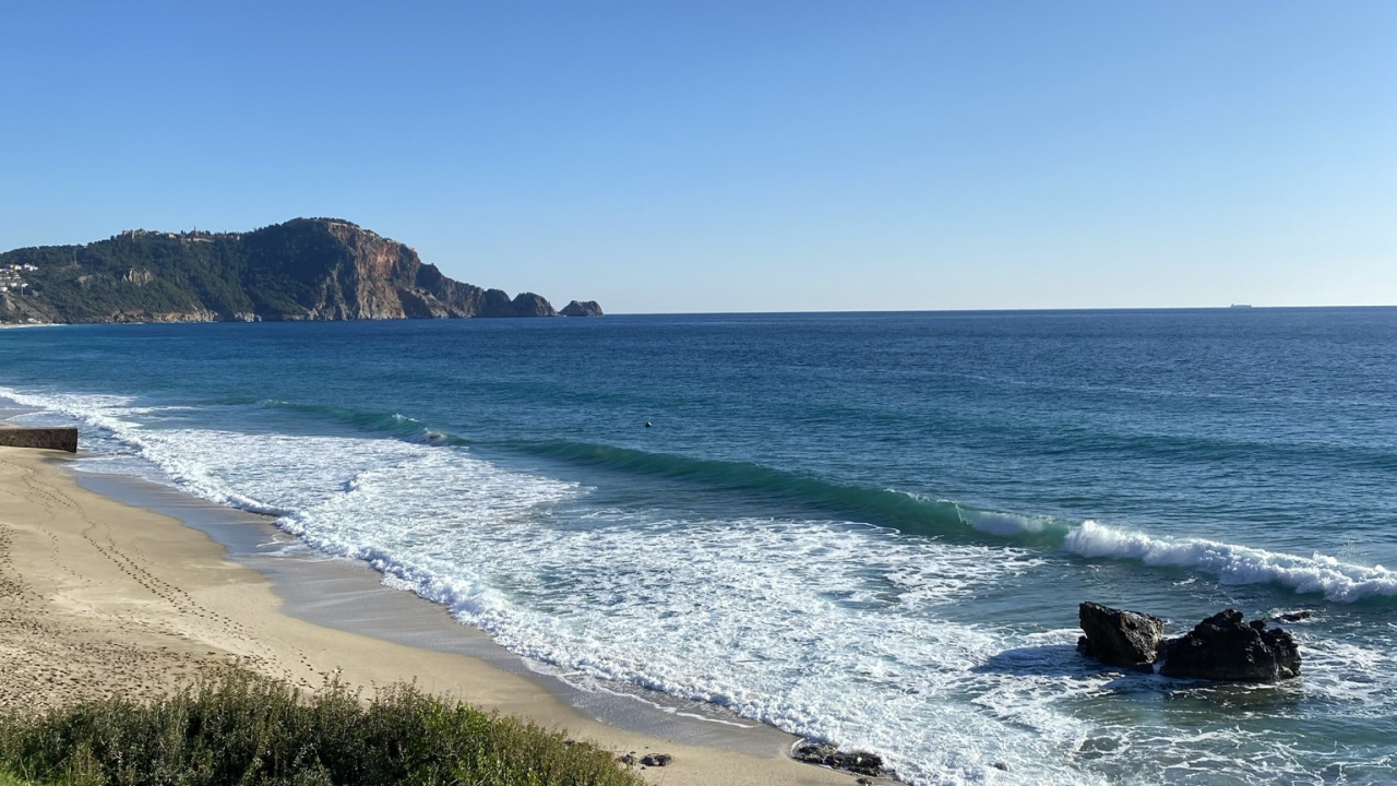 Обои Клеопатра Бич, вода, облако, экорегион, природный ландшафт в разрешении 1280x720