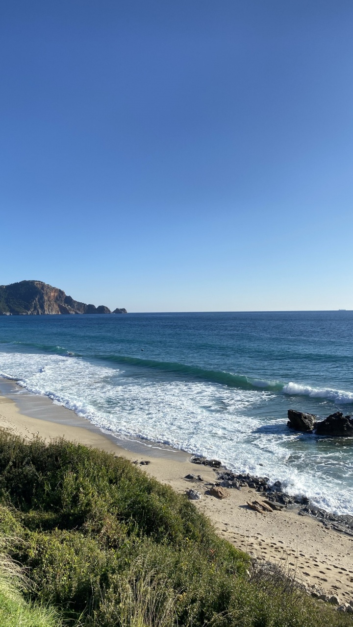 Обои Клеопатра Бич, вода, облако, экорегион, природный ландшафт в разрешении 720x1280