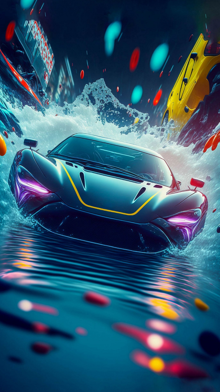 Обои арт, легковые автомобили, спорткар, Арт-авто, суперкар в разрешении 750x1334