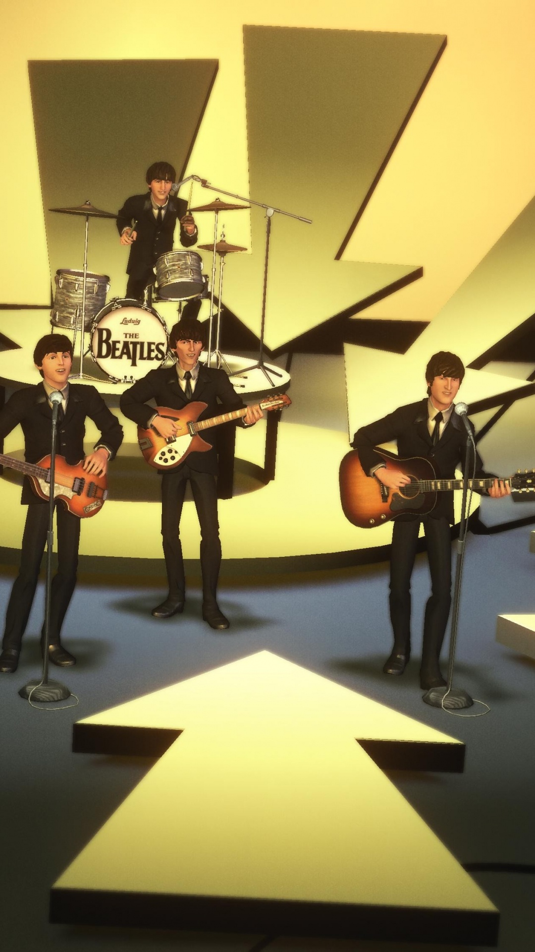 Обои Рок-Группы Битлз, The Beatles, дизайн интерьера, арт, интерьер в разрешении 1080x1920