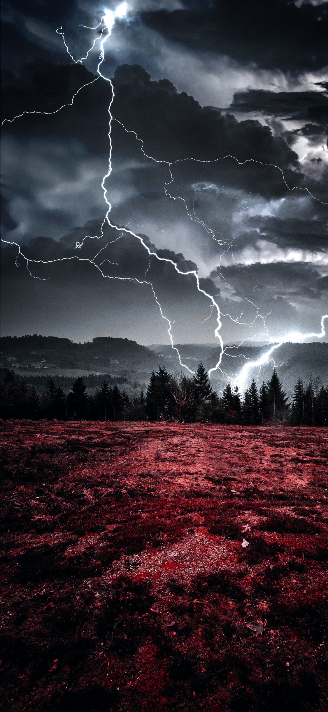 Обои облако, молния, атмосфера, гром, вода в разрешении 1125x2436