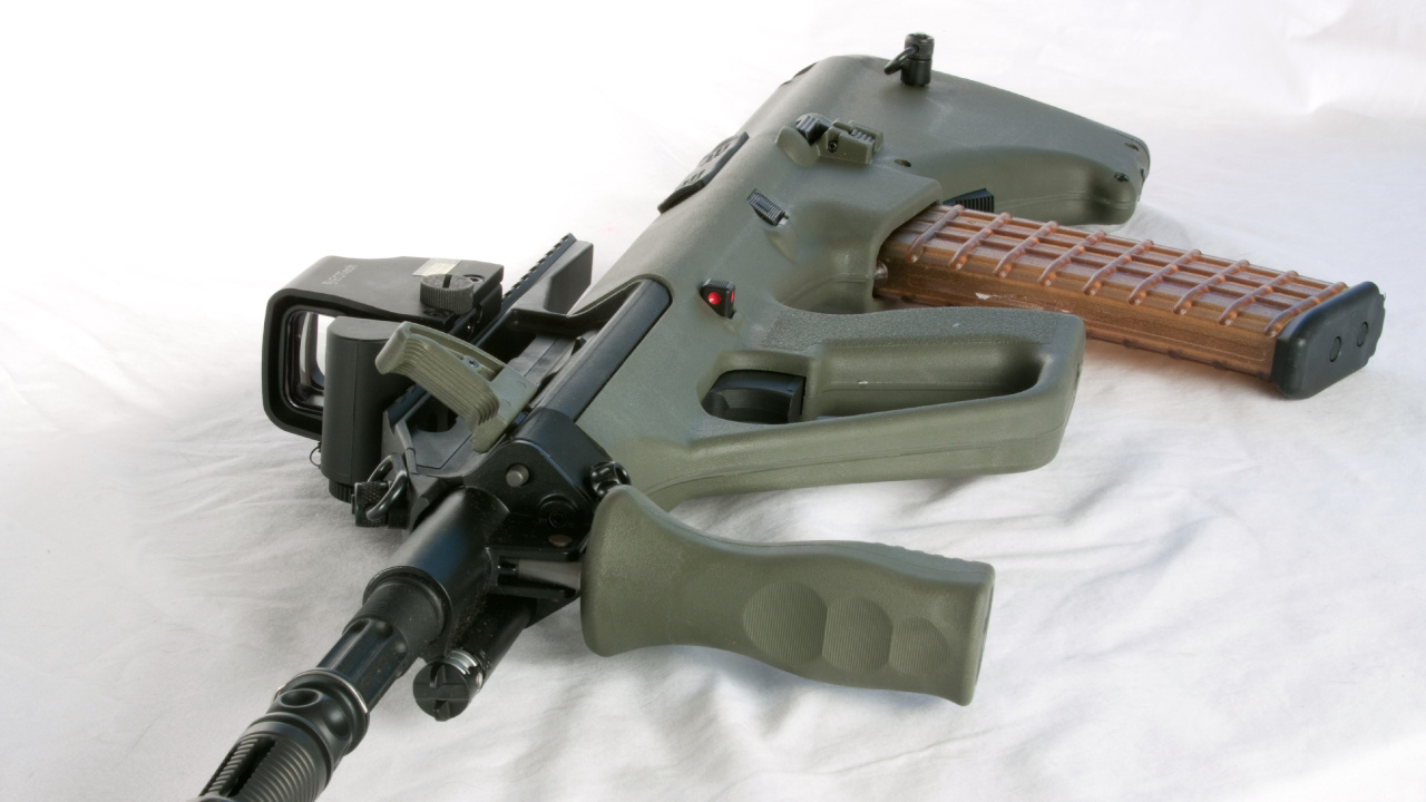 Обои штейр ауг, орудие, огнестрельное оружие, Страйкбольное оружие, ствол в разрешении 1280x720
