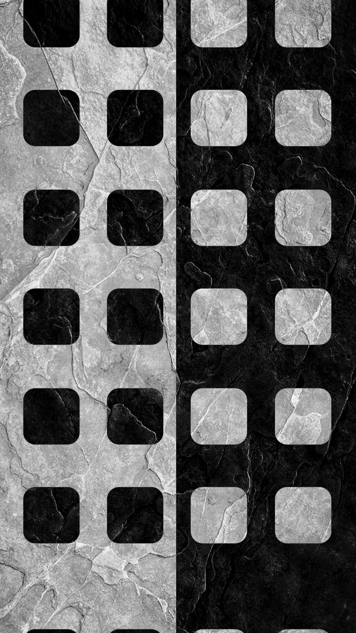 Обои черный и белый, прямоугольник, линия, симметрия, материальное свойство в разрешении 720x1280