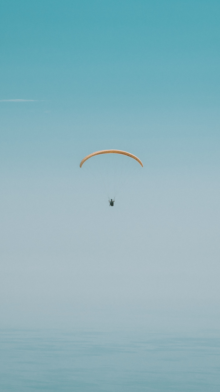 Обои парашют, парашютный спорт, экстремальный вид спорта, воздушные виды спорта, windsports в разрешении 750x1334