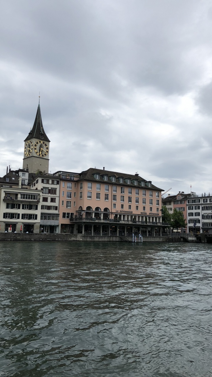 Обои Zrich, путешествие, водный путь, город, городок в разрешении 720x1280