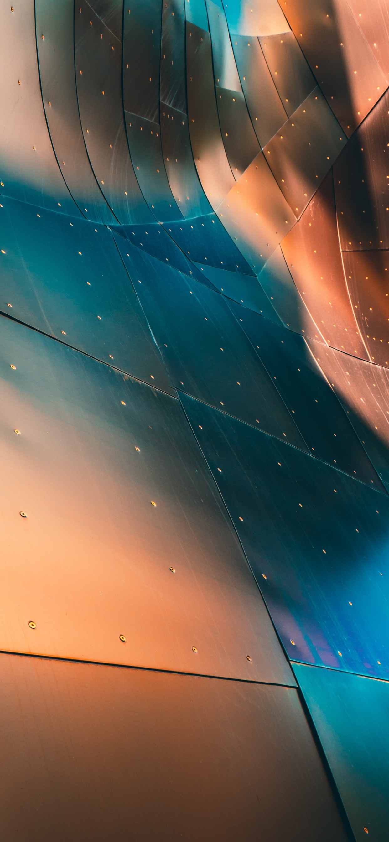 Обои синий, свет, Апельсин, линия, бирюза в разрешении 1242x2688