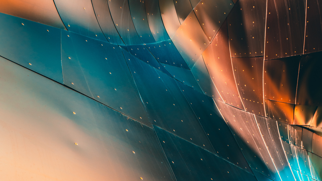 Обои синий, свет, Апельсин, линия, бирюза в разрешении 1280x720