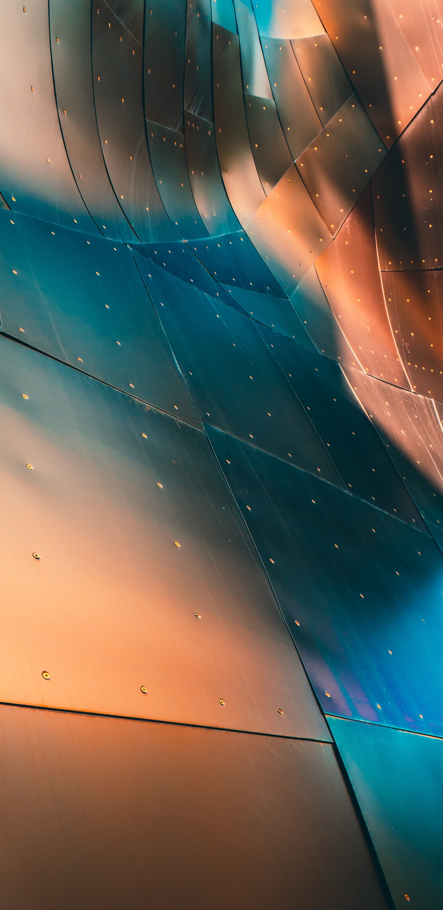 Обои синий, свет, Апельсин, линия, бирюза в разрешении 1440x2960