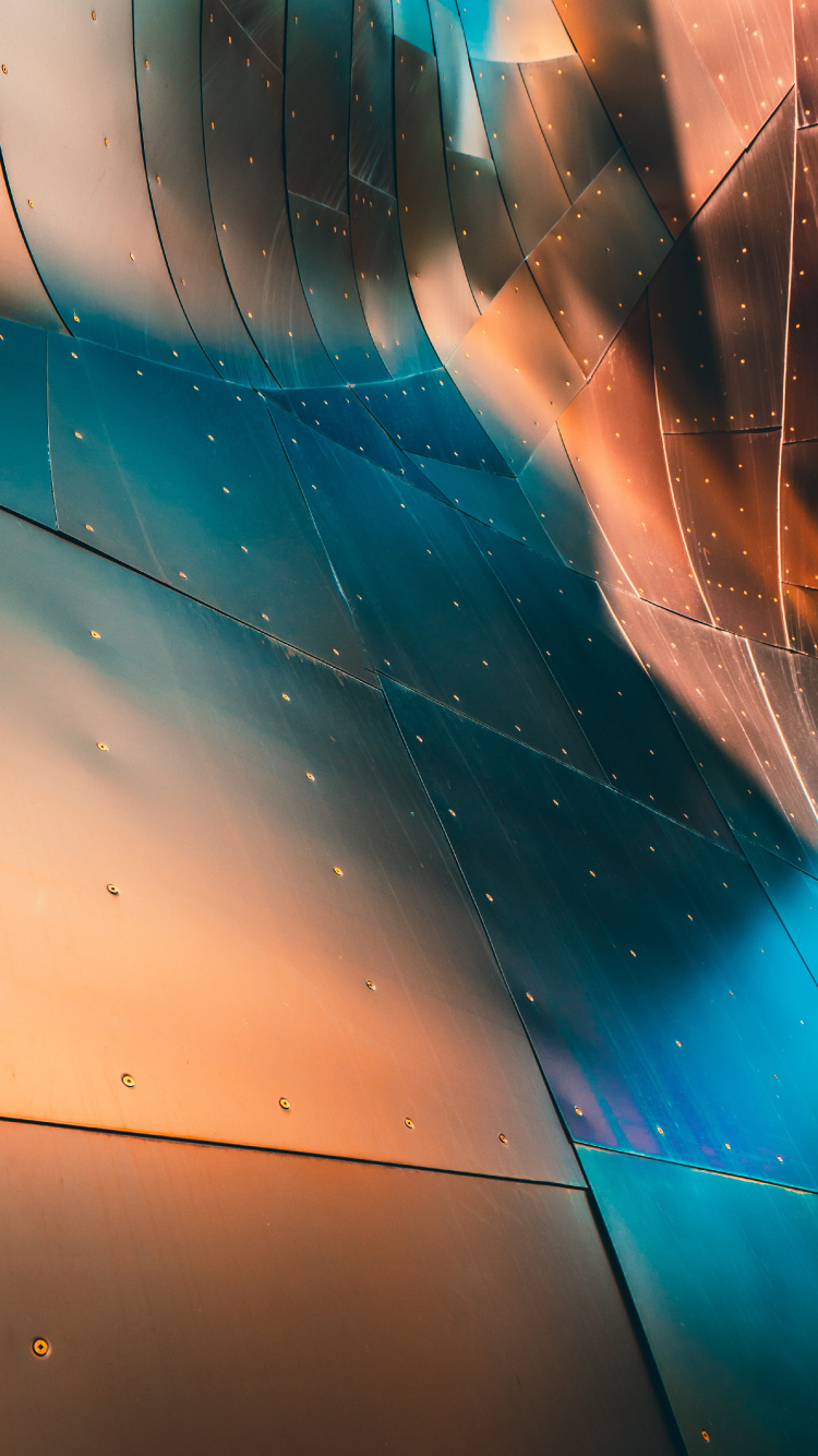 Обои синий, свет, Апельсин, линия, бирюза в разрешении 750x1334