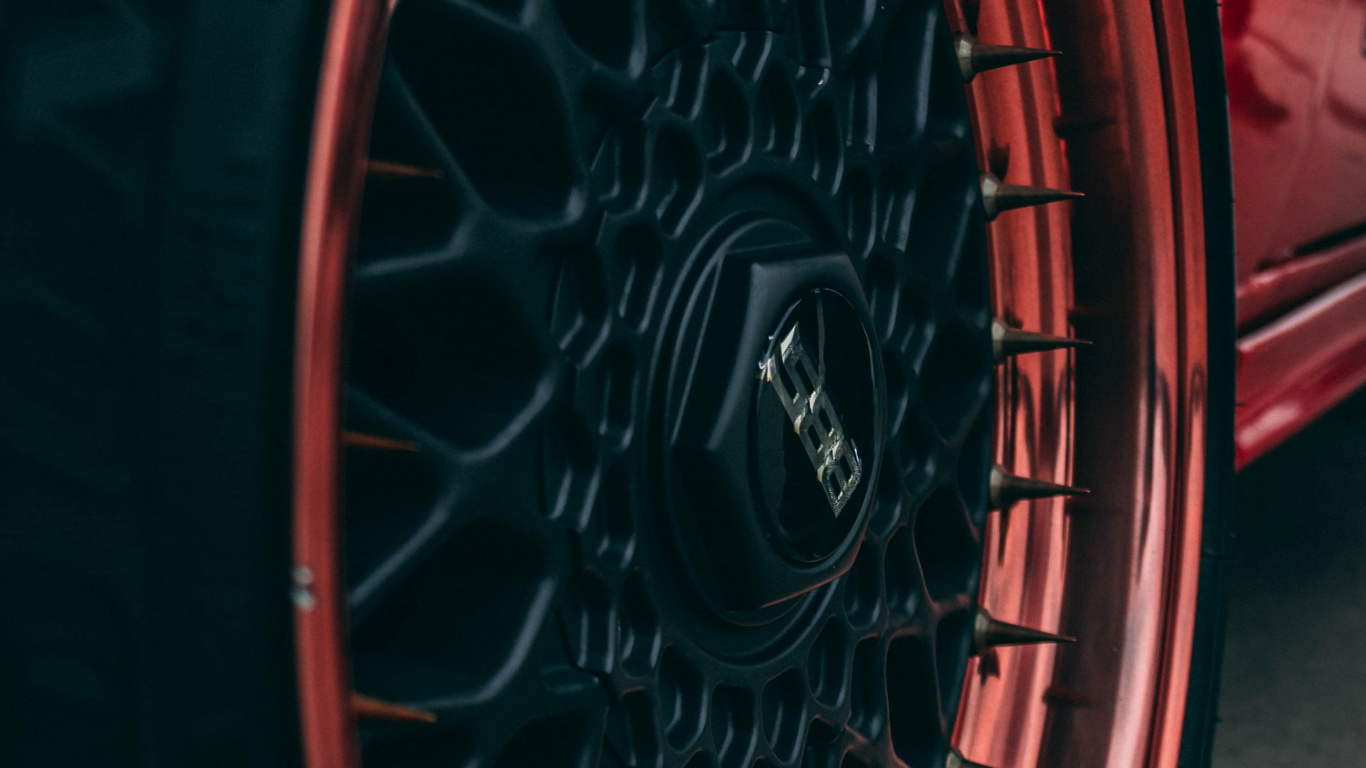 Обои спица, легковые автомобили, шина, обод, колесо в разрешении 1366x768