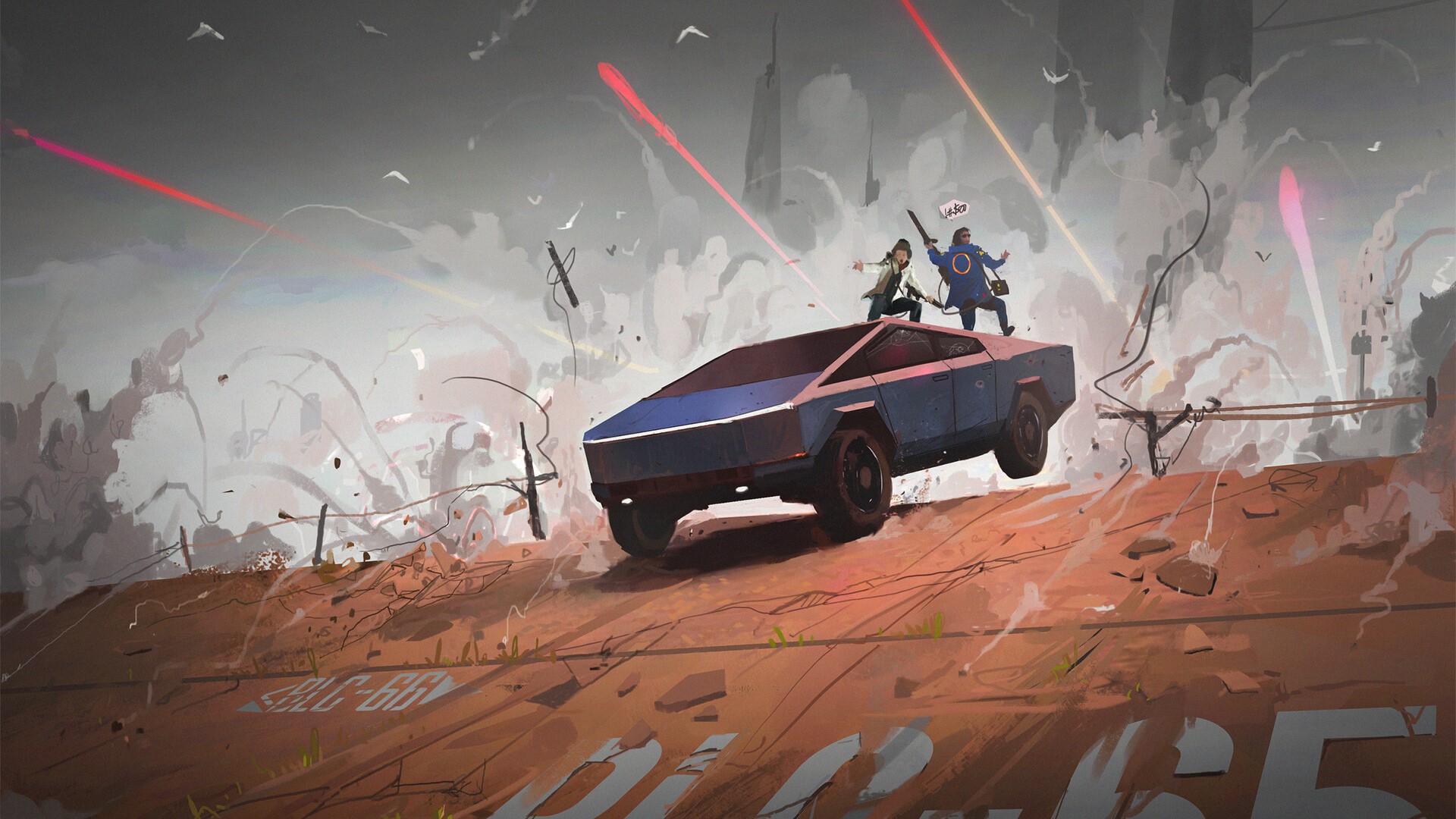 Обои Tesla, Tesla Cybertruck, Король, ios, андроид в разрешении 1920x1080