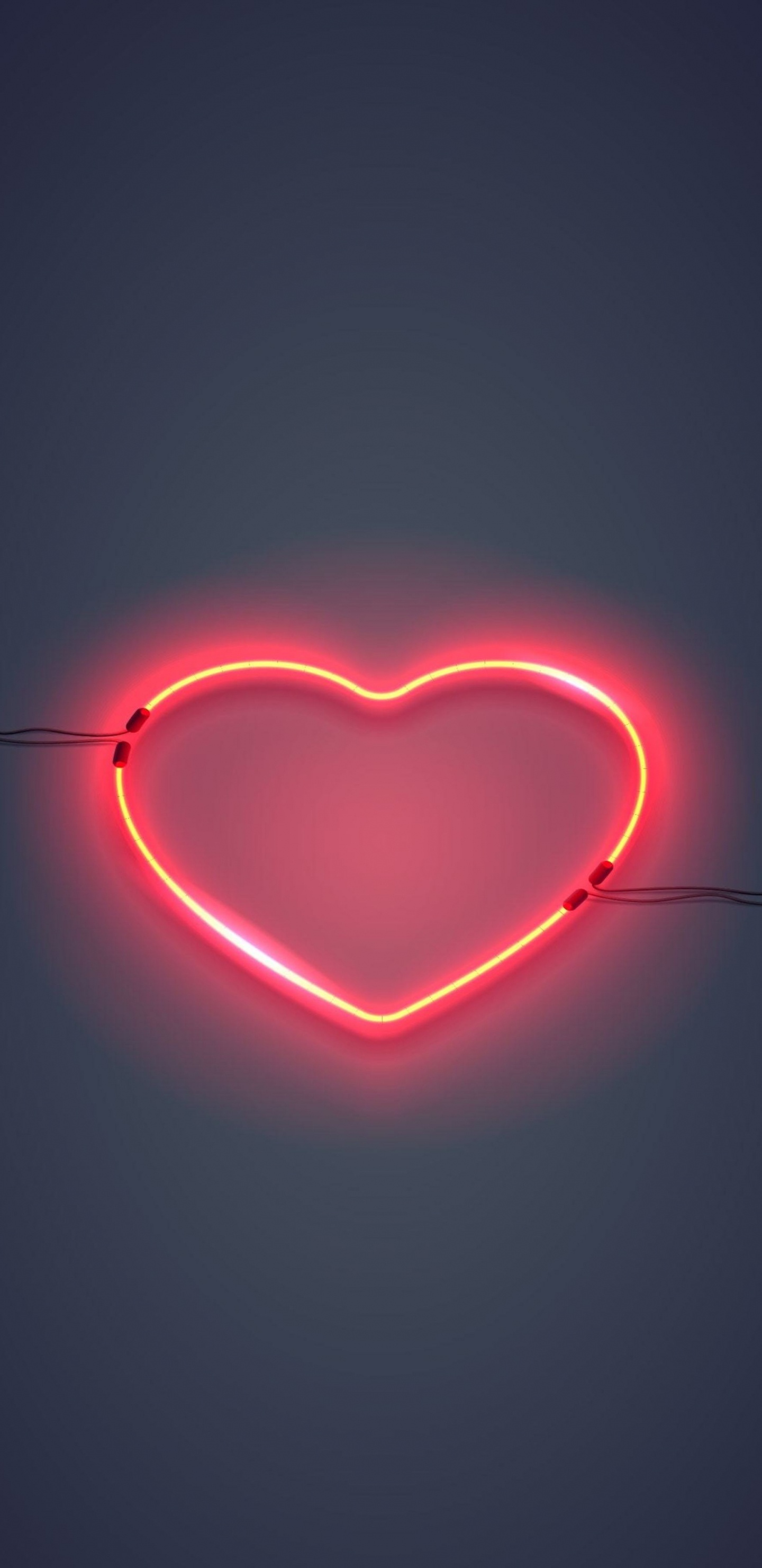 Обои неоновая вывеска, неон, освещение, свет, красный цвет в разрешении 1440x2960