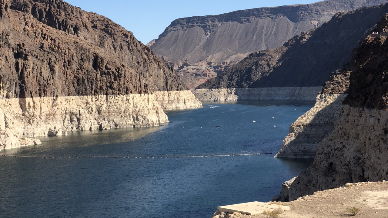 Обои дикая местность, каньон антилопы, водоем, горный рельеф, гидроресурсы в разрешении 1280x720
