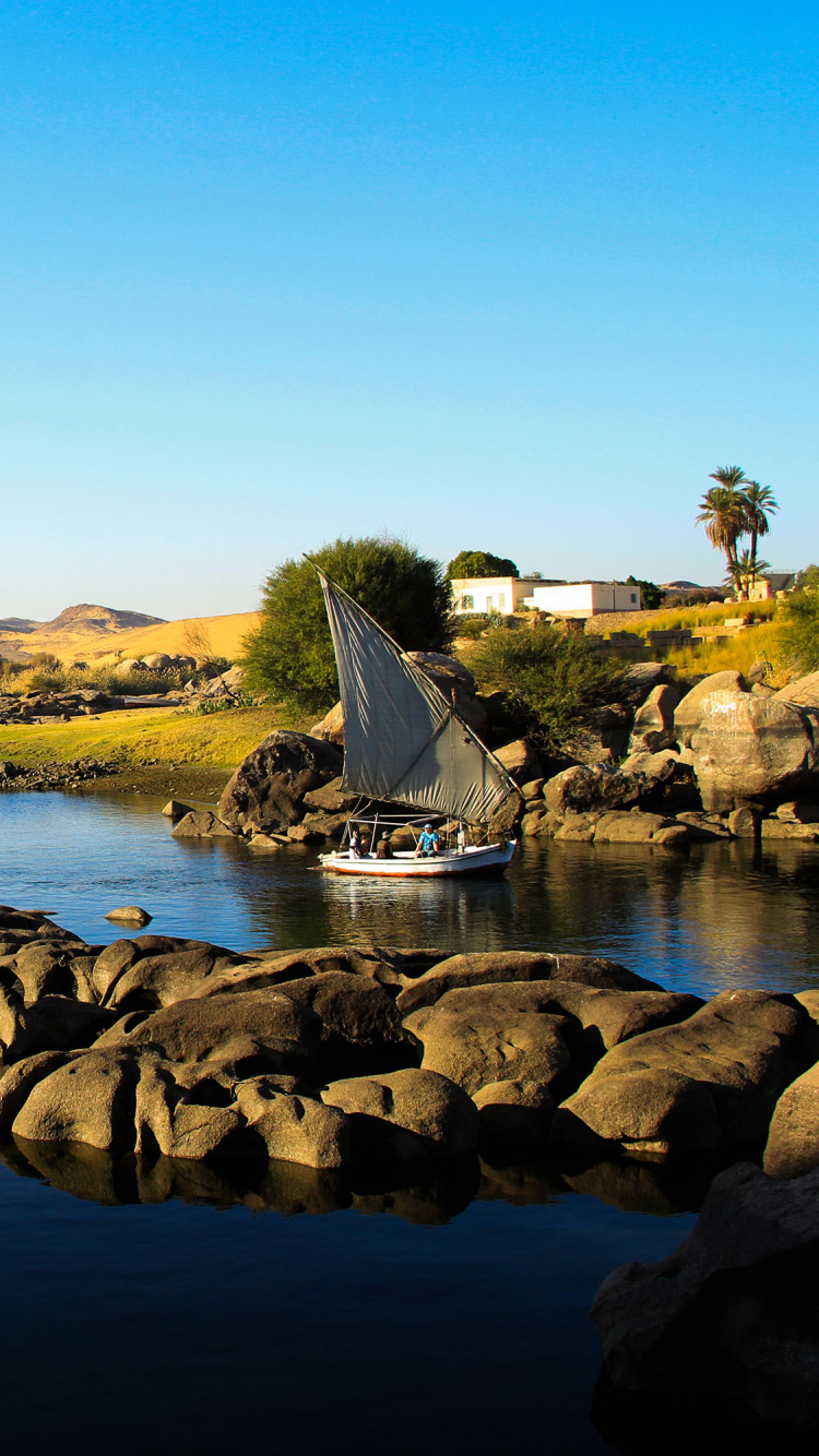 Обои Нил, Асуан, Каир, путешествие, водоем в разрешении 750x1334