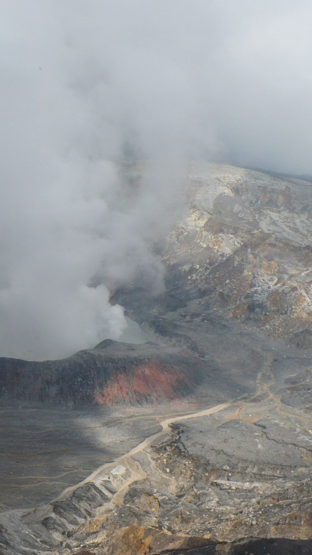 Обои Пос Национальный Парк Вулкана, вулкан, вулканического рельефа, купол лавы, нагорье в разрешении 1080x1920