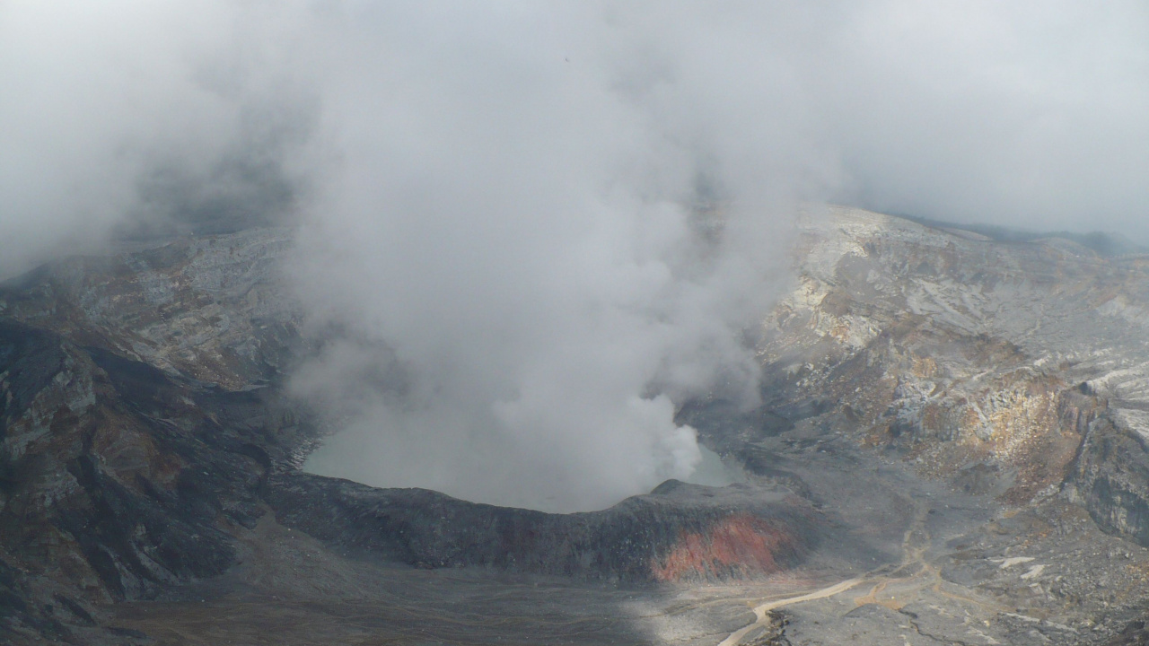 Обои Пос Национальный Парк Вулкана, вулкан, вулканического рельефа, купол лавы, нагорье в разрешении 1280x720