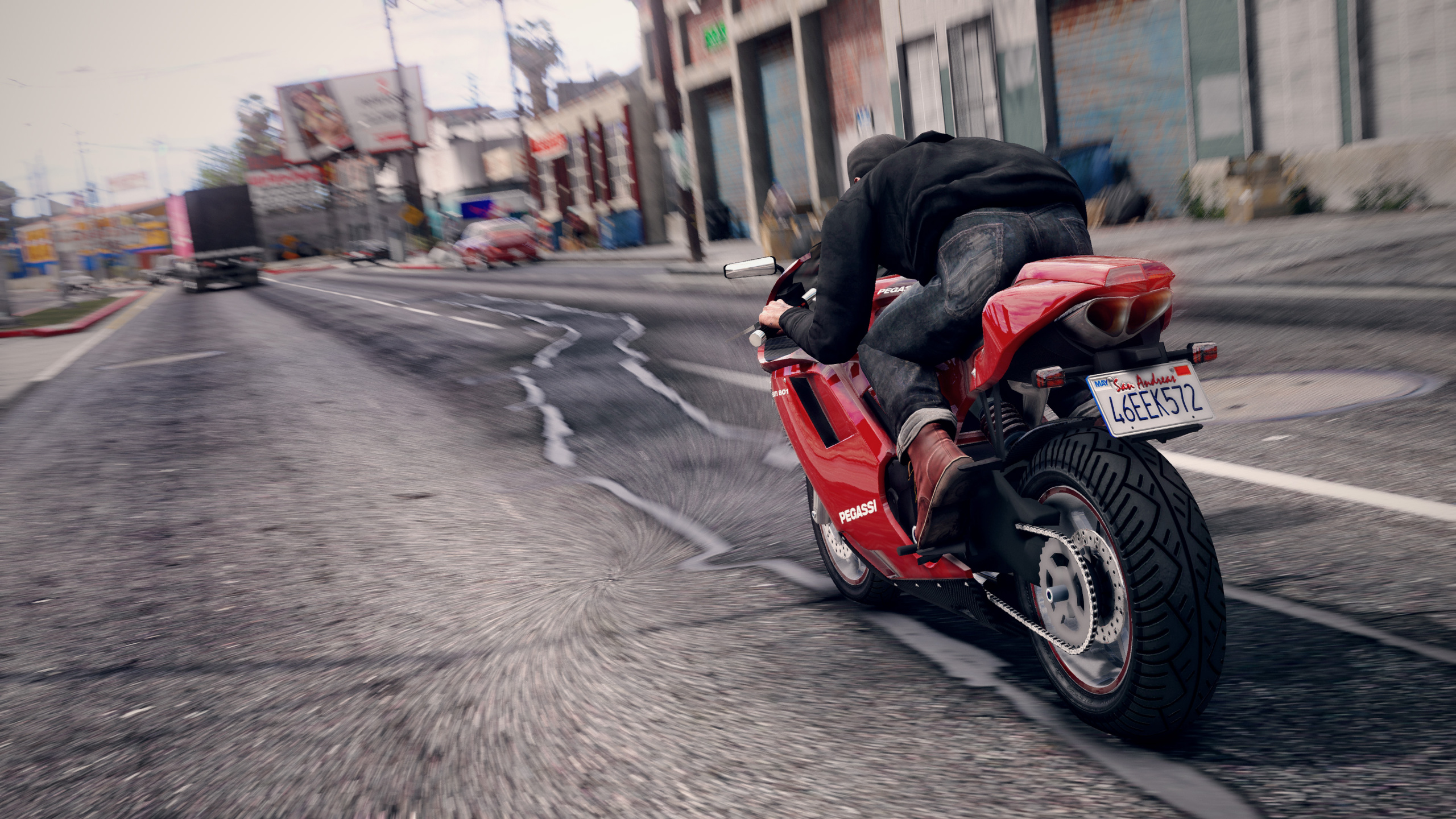 Обои grand theft auto v, grand theft auto iv, grand theft auto san andreas, модуль, мотоцикл в разрешении 2560x1440
