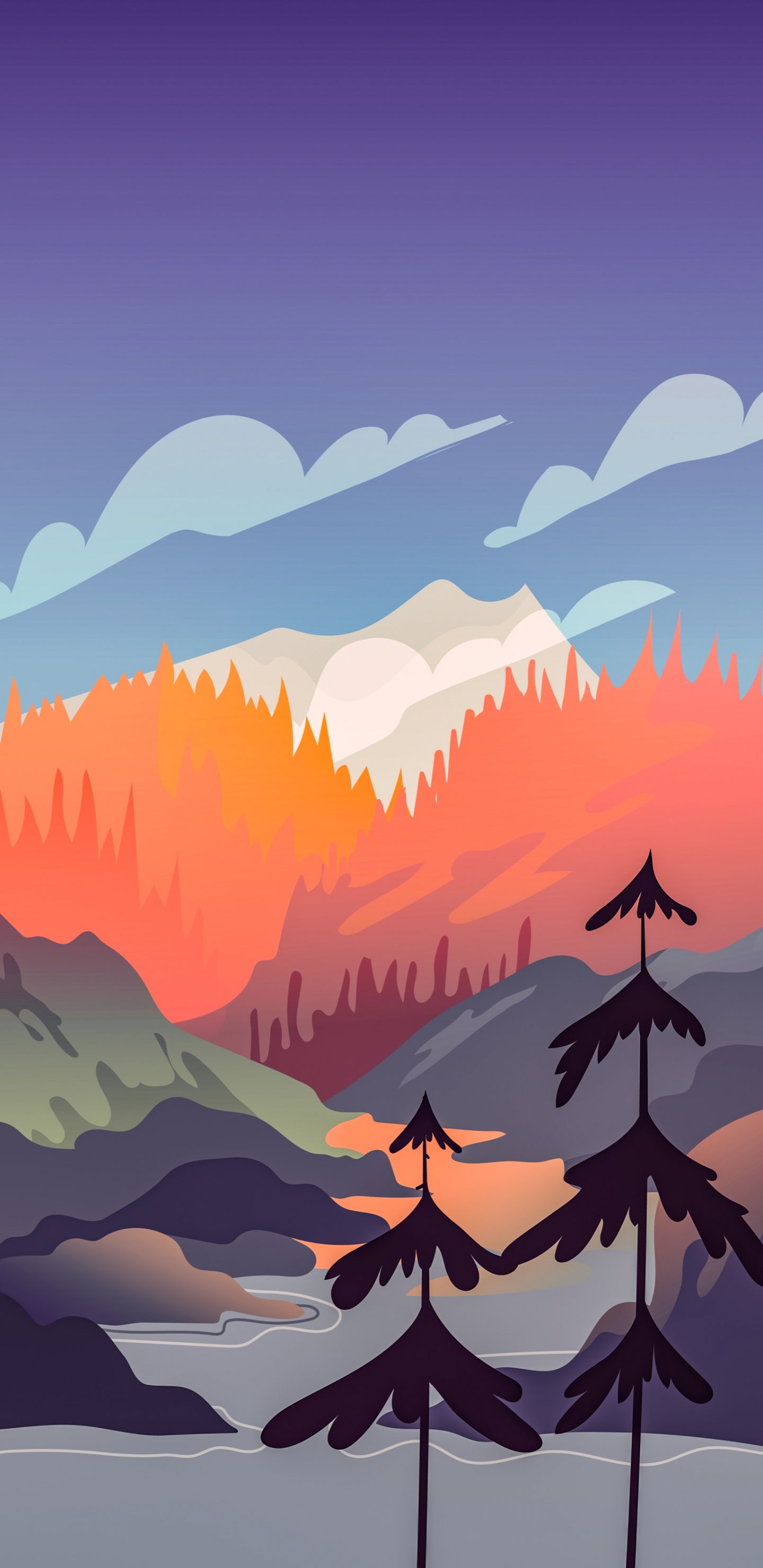 Обои гора, атмосфера, облако, дневное время, экорегион в разрешении 1440x2960